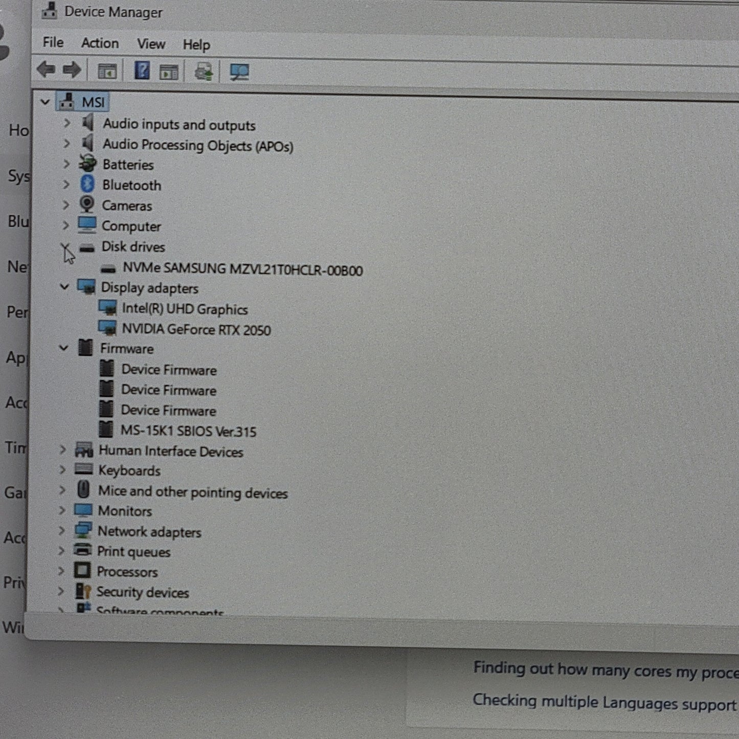 MSI Cyborg 15 A12UCX 15.6" i5-12450H 2.0GHz 16GB RAM 512GB SSD GeForce RTX 2050