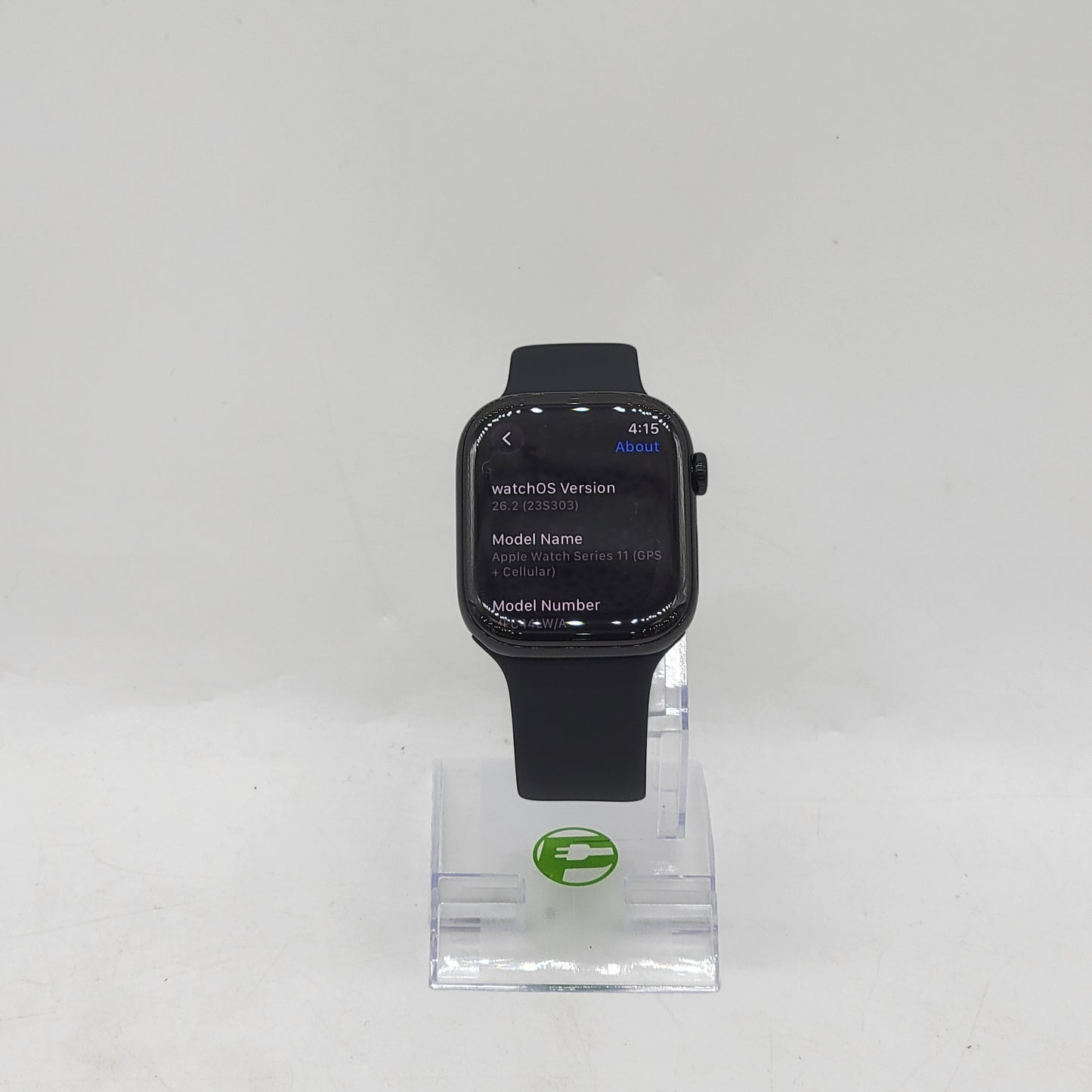 Unlocked Apple Watch Series 11 46MM Jet Black Aluminum Sport Band MFC44LW/A