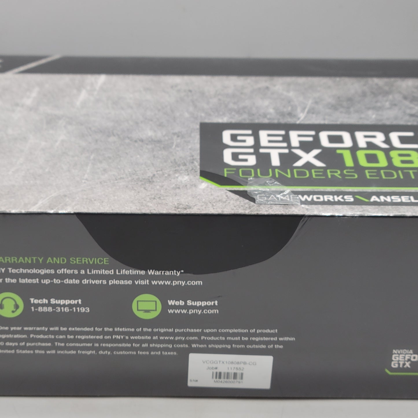 New PNY GeForce GTX 1080 Founders Edition 8GB GDDR5X Graphics Card