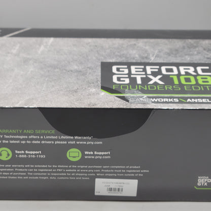 New PNY GeForce GTX 1080 Founders Edition 8GB GDDR5X Graphics Card