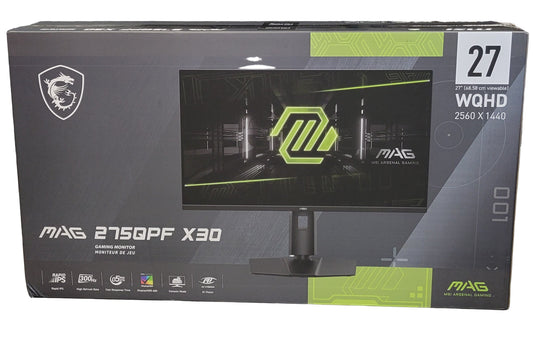 New MSI 27" MAG 275QPF X30 WQHD Rapid IPS 300Hz Gaming Monitor HDR 400