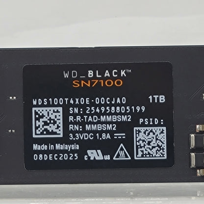 SanDisk 2280mm SN7100 1TB PCIe Gen 4.0 x4 SSD WDS100T4X0E