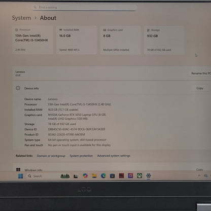 Lenovo LOQ 15 15IRX10 15.6" i5-13450HX 2.4GHz 16GB RAM 1TB SSD GeForce RTX 5050
