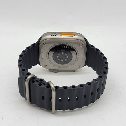 Unlocked Apple Watch Ultra 49MM Natural Titanium Ocean Blue Band MQET3LL/A