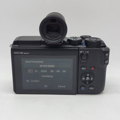 Canon EOS M6 Mark II 32.5MP Mirrorless Camera With EVFDC2 Viewfinder
