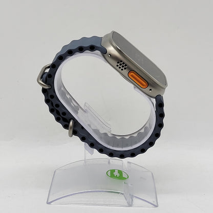 Unlocked Apple Watch Ultra 3 49MM Natural Titanium Blue Ocean Band MEWH4LW/A