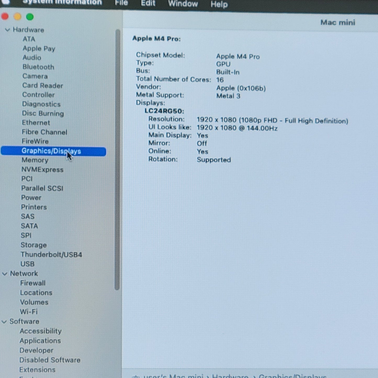 2024 Apple Mac Mini M4 Pro 4.4GHz 24GB RAM 512GB SSD Silver A3239