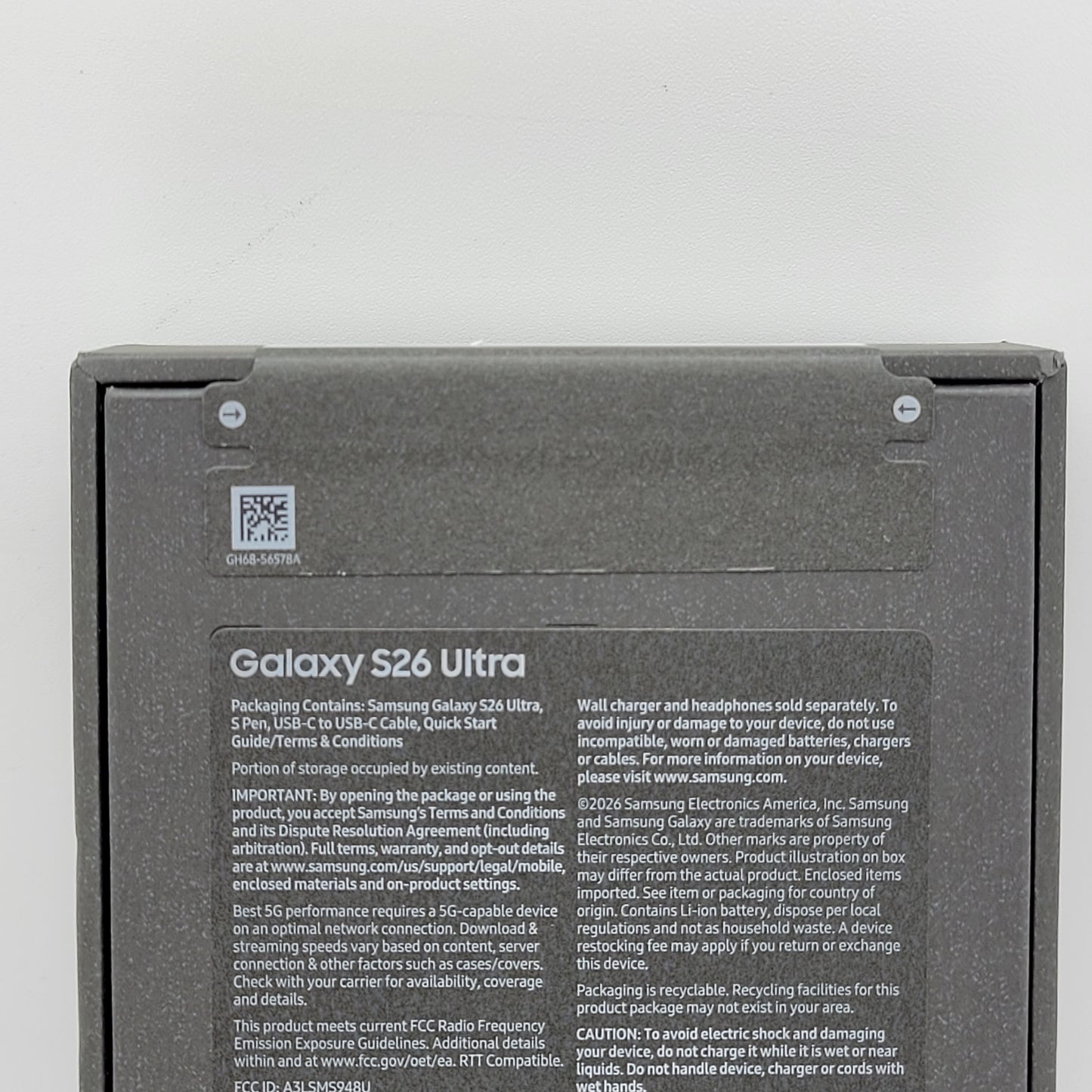 New Factory Unlocked Samsung Galaxy S26 Ultra 12GB RAM 256GB SM-S948U1 White