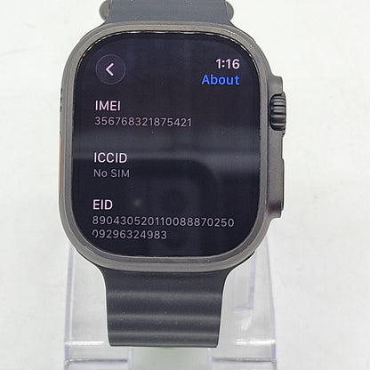 Unlocked Apple Watch Ultra 3 49MM Black Titanium Black Ocean Band MF0J4LW/A