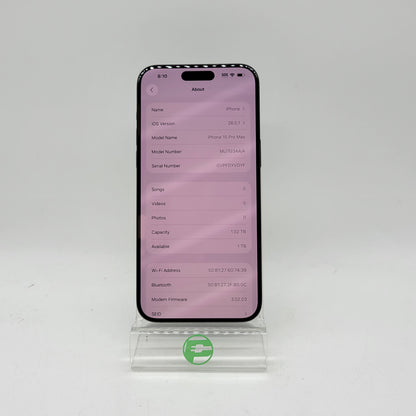 Factory Unlocked Apple iPhone 15 Pro Max 1TB Black MU7G3AA/A SIM tray