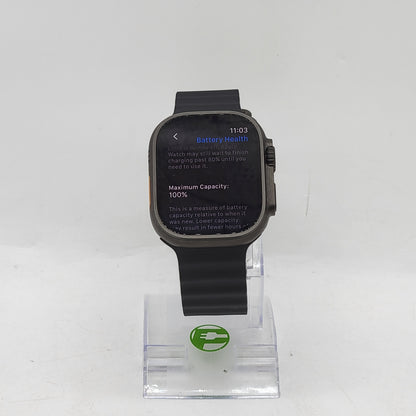 Unlocked Apple Watch Ultra 3 49MM Black Titanium Black Ocean Band MF0J4LW/A