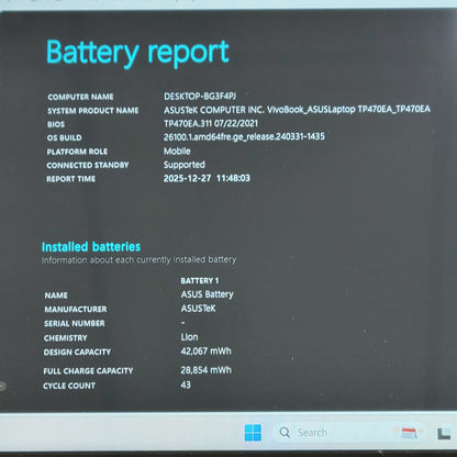 Asus vivobook Flip 14 12M 14" i3-1115G4 3.0GHz 4GB RAM 128GB SSD