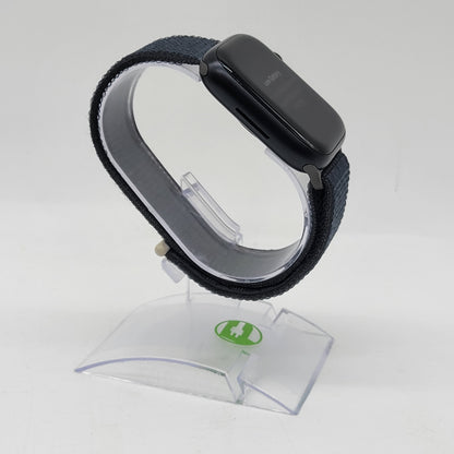 Unlocked Apple Watch Series 9 45MM Black Aluminum Beige Nylon Band MRMF3LW/A