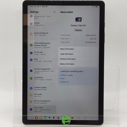 WiFi Only Samsung Galaxy Tab A9 Plus 11.0" 64GB Graphite SM-X210