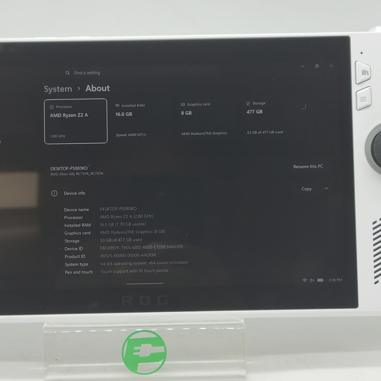 Asus ROG XBOX Ally 7" AMD Ryzen Z2 A 16GB RAM 512GB White RC73YA-XB-ALLY.Z2A.16