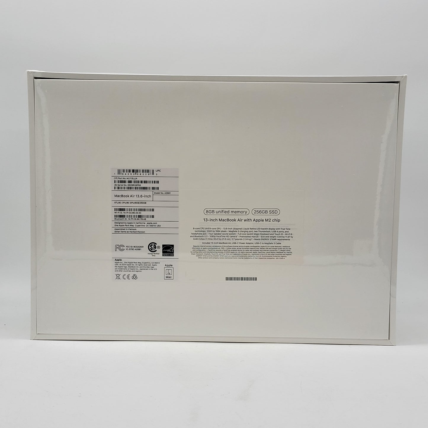 New 2022 Apple MacBook Air 13.6" M2 8C GPU 3.5GHz 8GB RAM 256GB SSD A2681