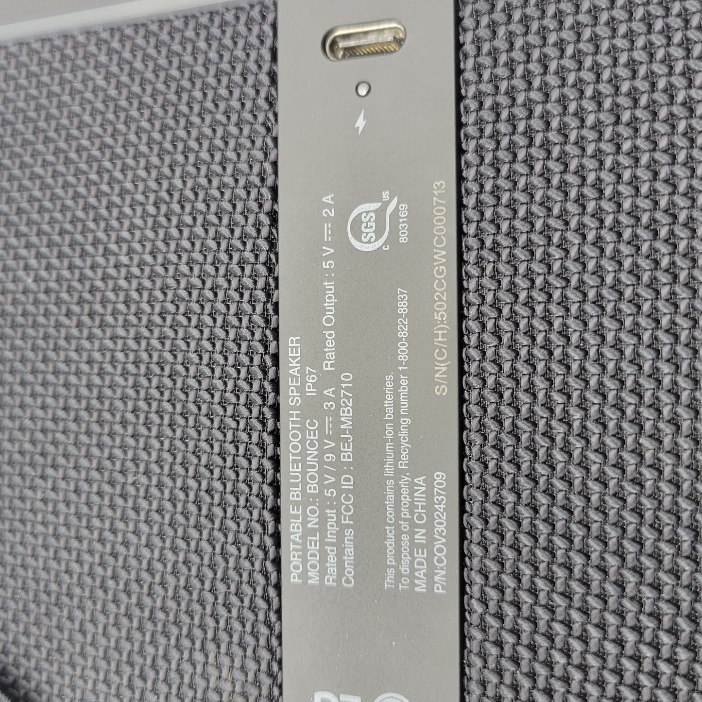 LG XBOOM Bouncec Portable Bluetooth Speaker Black C0V30243709