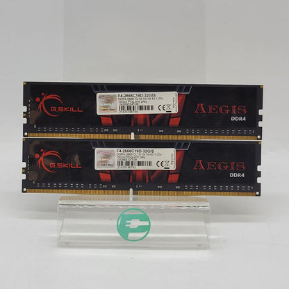 G.Skill Aegis 32GB (2x16GB) RAM DDR4 2666MHz F4-2666C19D-32GIS