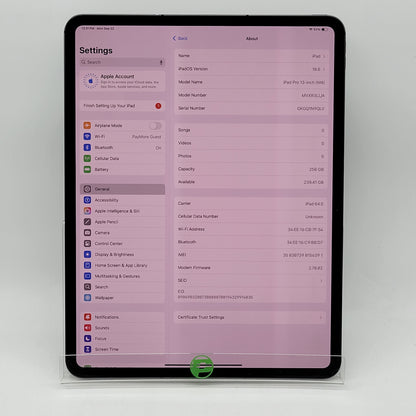 WiFi Only Apple iPad Pro 13" M4 256GB Space Gray MVXR3LL/A