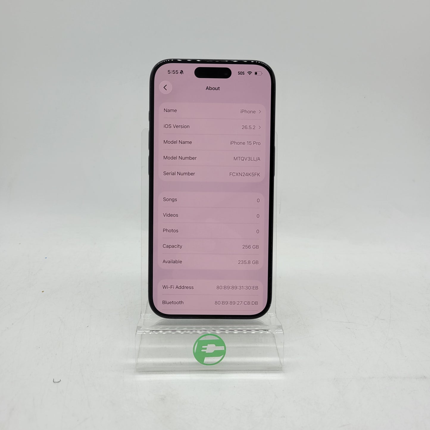 Factory Unlocked Apple iPhone 15 Pro 256GB Blue MTQV3LL/A