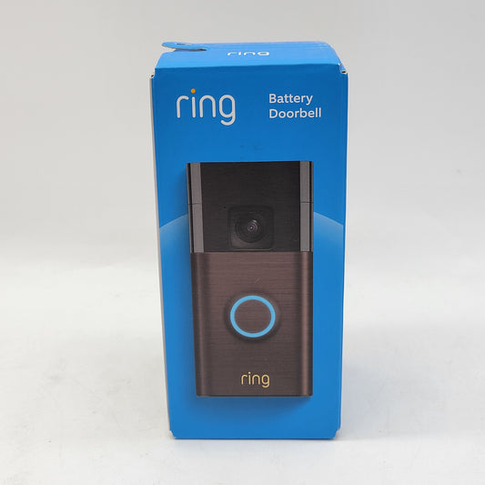 New Ring Battery Doorbell Home Security Camera Black
