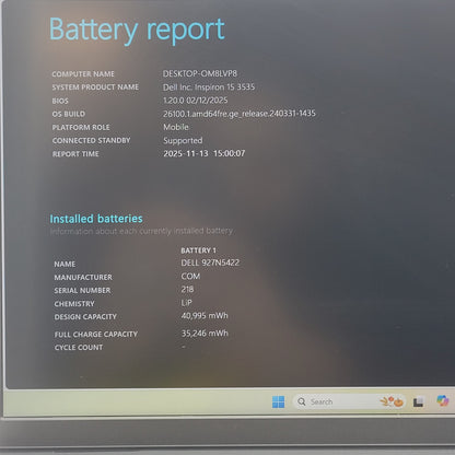 Dell Inspiron 15 3535 15.6" Ryzen 5 7520U 2.8GHz 8GB RAM 512GB SSD