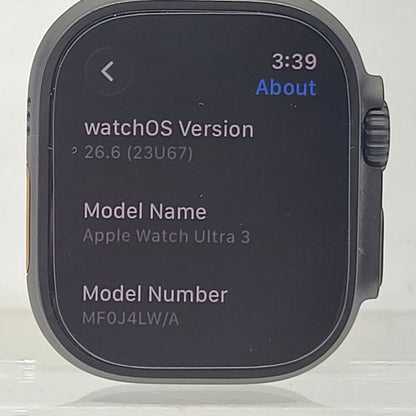 Unlocked Apple Watch Ultra 3 49MM Black Titanium Black Ocean Band MF0J4LW/A
