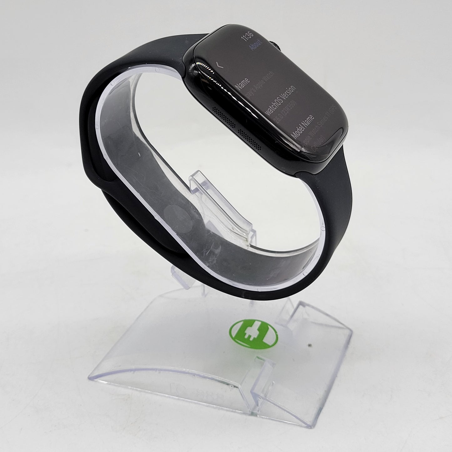 Unlocked Apple Watch Series 11 46MM Jet Black Aluminum Sport Band MFC44LW/A