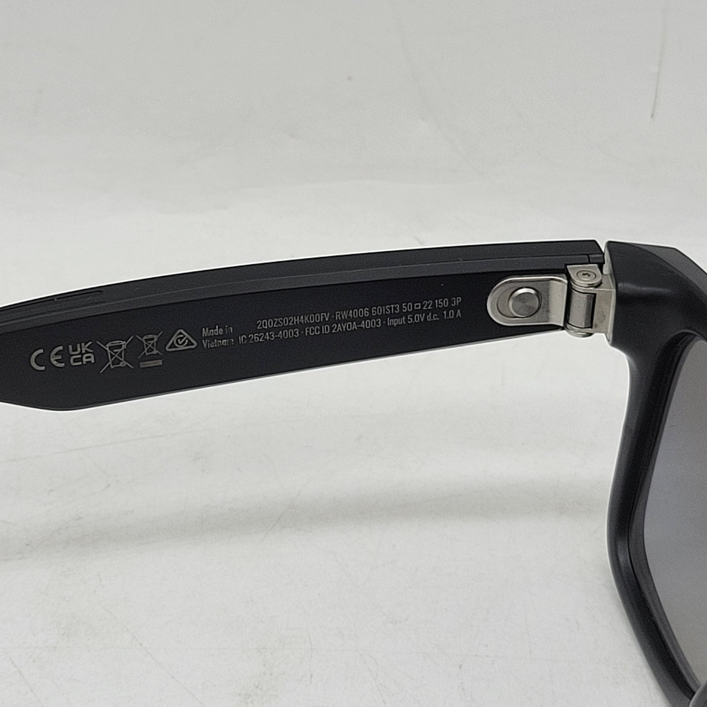 Ray-Ban Meta Wayfarer Gen 1 Matte Black Standard RW4006 601ST3 AI Smart Glasses