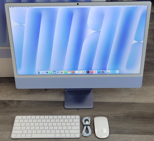 2024 Apple iMac 24" M4 4.5GHz 16GB RAM 256GB SSD Blue MWV13LL/A