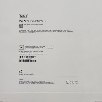 New WiFi Only Apple iPad Air 13" M3 128GB Starlight MCNK4LL/A