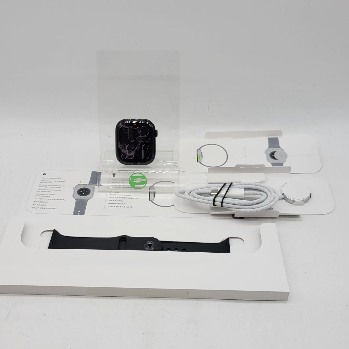 Unlocked Apple Watch Series 11 46MM Jet Black Aluminum Sport Band MFC24LW/A