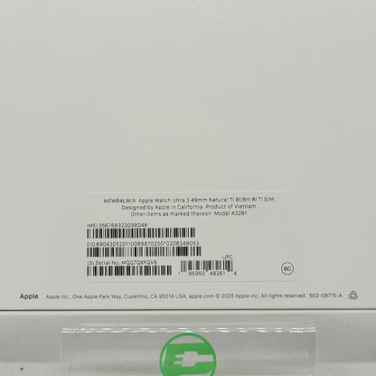 Unlocked Apple Watch Ultra 3 49MM Natural Titanium Blue Trail Loop MEWR4LW/A