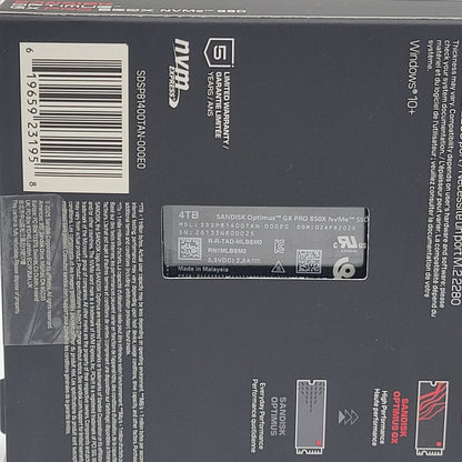 New SanDisk 2280mm Optimus GX Pro 850X 4TB PCIe 4.0 x4 NVMe 1.4 SSD