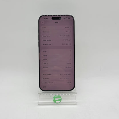 Factory Unlocked Apple iPhone 16 Pro Max 256GB Black Titanium MYW33LL/A