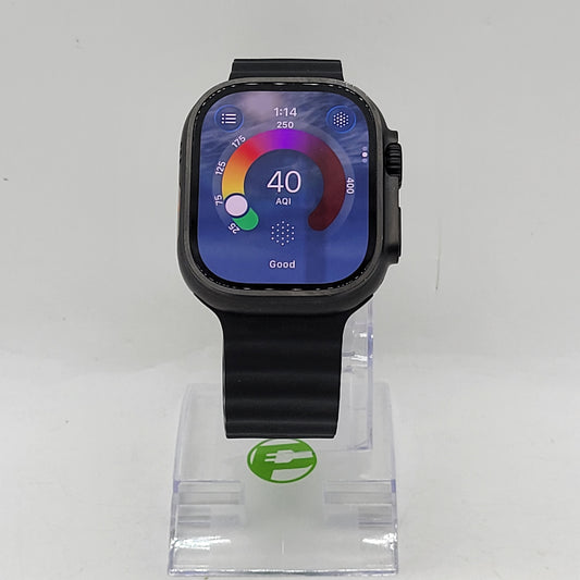 Unlocked Apple Watch Ultra 3 49MM Black Titanium Black Ocean Band MF0J4LW/A