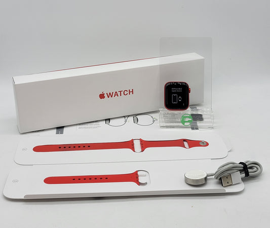 GPS Only Apple Watch Series 6 44MM Product Red Aluminum Red Sport Band M00M3LL/A