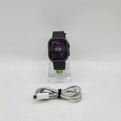 Unlocked Apple Watch Ultra 3 49MM Black Titanium Black Ocean Band MF0J4LW/A