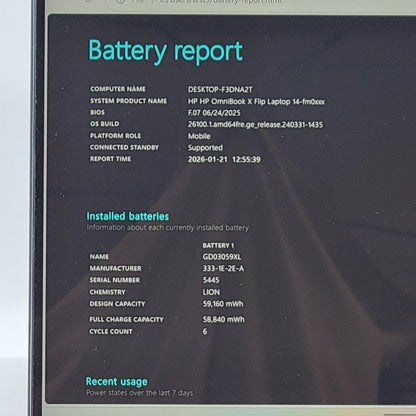 HP OmniBook X Flip 14-FM0023DX 14" Ultra 7 256V 2.2GHz 16GB RAM 1TB SSD
