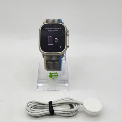 Unlocked Apple Watch Ultra 49MM Natural Titanium Gray Solo Loop A2622