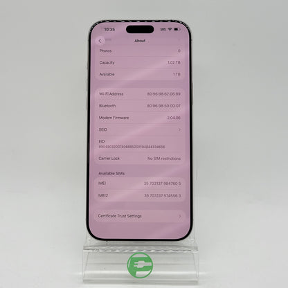 Factory Unlocked Apple iPhone 16 Pro Max 1TB Natural Titanium MYWF3LL/A