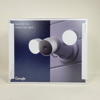 New Google Nest Cam With Floodlight Outdoor Camera White GPLE9