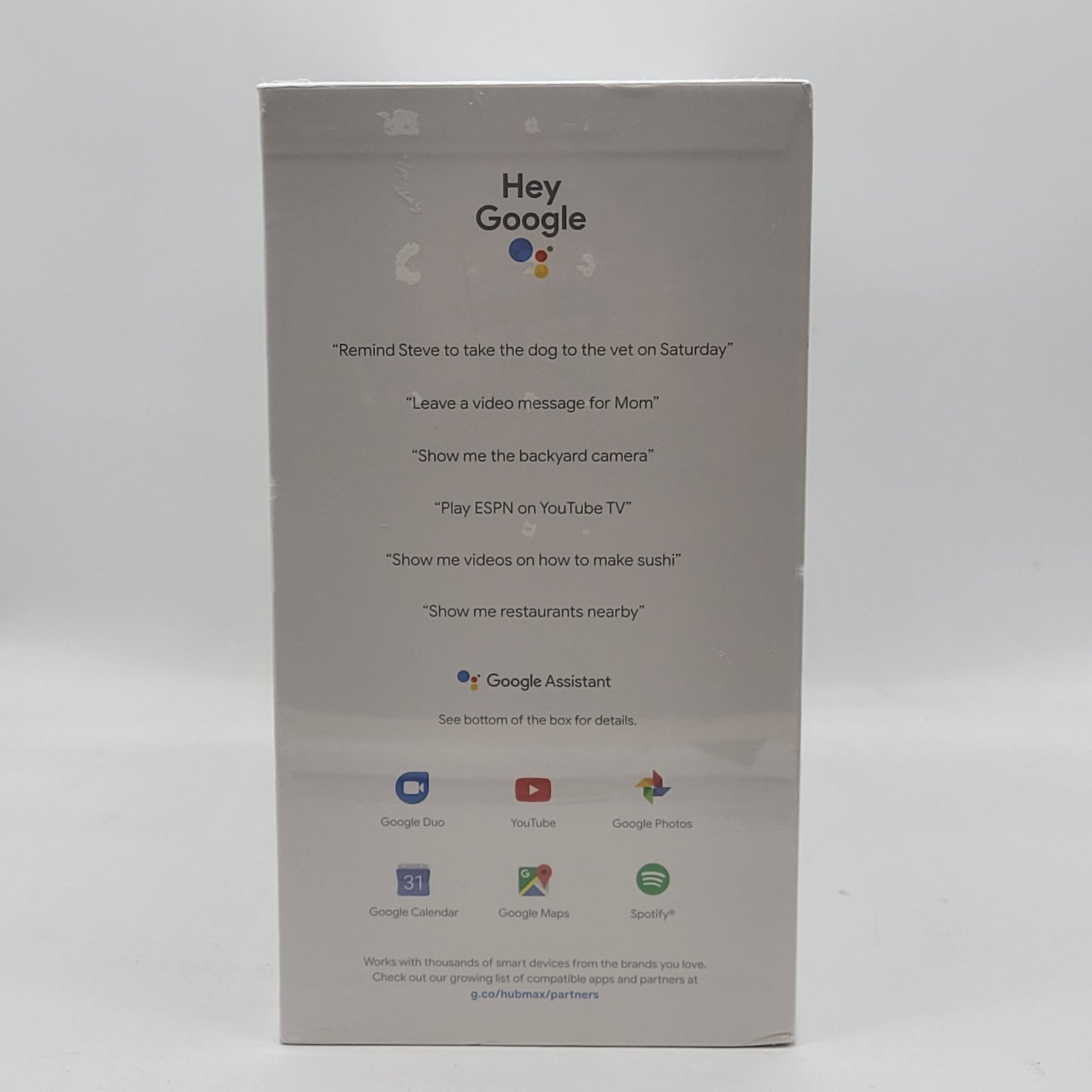 New Google Nest Hub Max Smart Speaker Display 10" Chalk GA00426-US