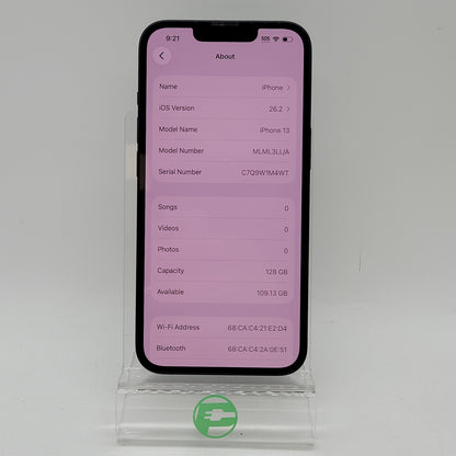 T-Mobile Apple iPhone 13 128GB Midnight MLML3LL/A