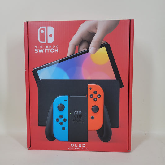 New Nintendo Switch OLED Video Game Console HEG-001 Red/Blue