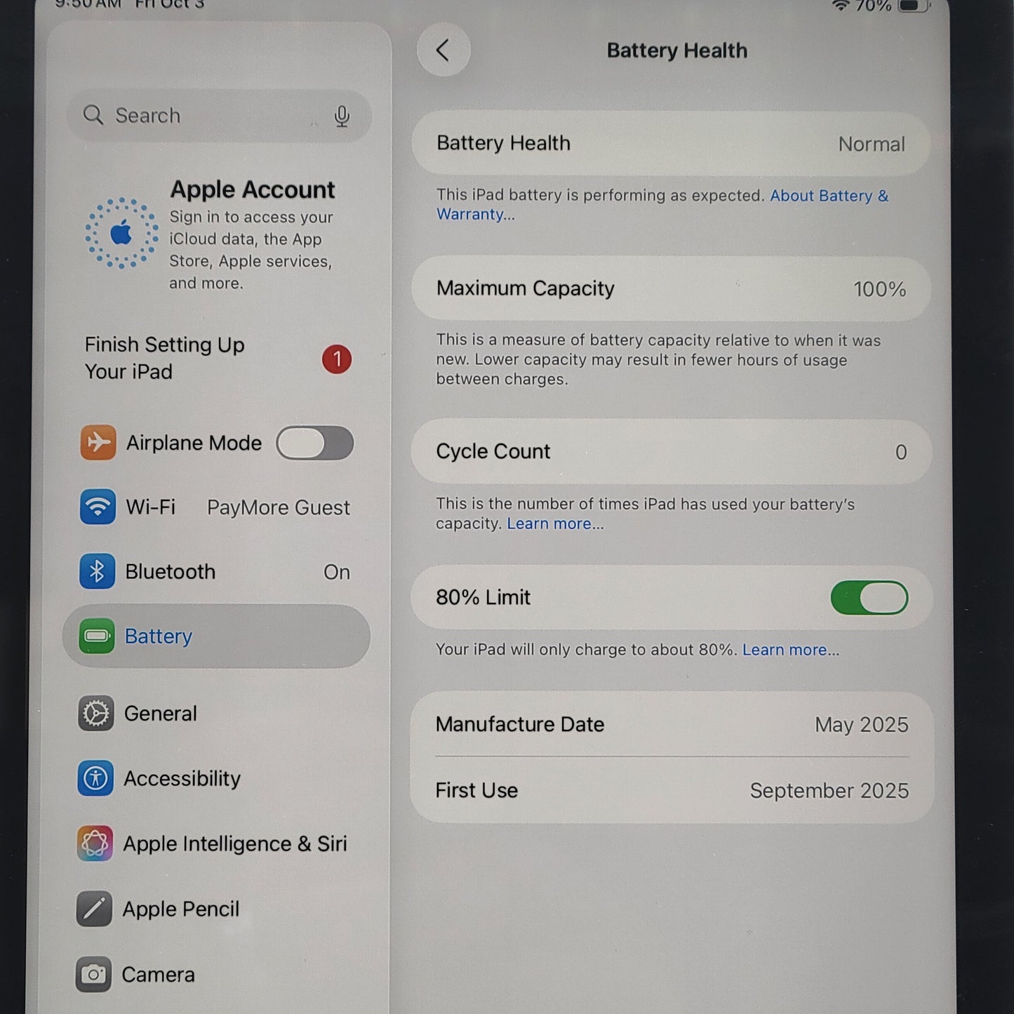 WiFi Only Apple iPad mini (A17 Pro) 128GB Purple MXN93LL/A