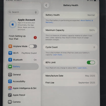 WiFi Only Apple iPad mini (A17 Pro) 128GB Purple MXN93LL/A