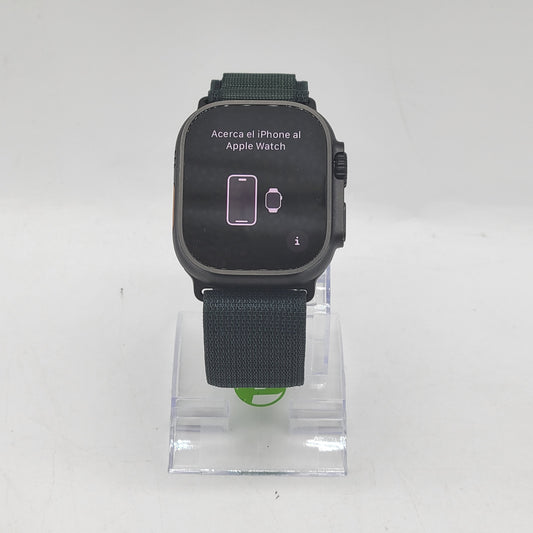 GPS Only Apple Watch Ultra 2 49MM Black Titanium Green Alpine Loop MX4P3LW/A