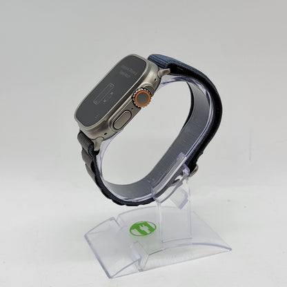 Unlocked Apple Watch Ultra 2 49MM Natural Titanium Light Blue Alpine Loop