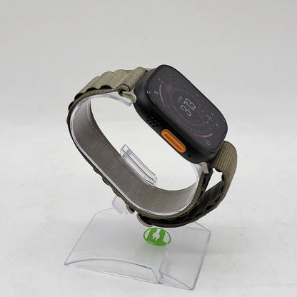 Unlocked Apple Watch Ultra 3 49MM Black Titanium Green Alpine Loop MF0J4LW/A